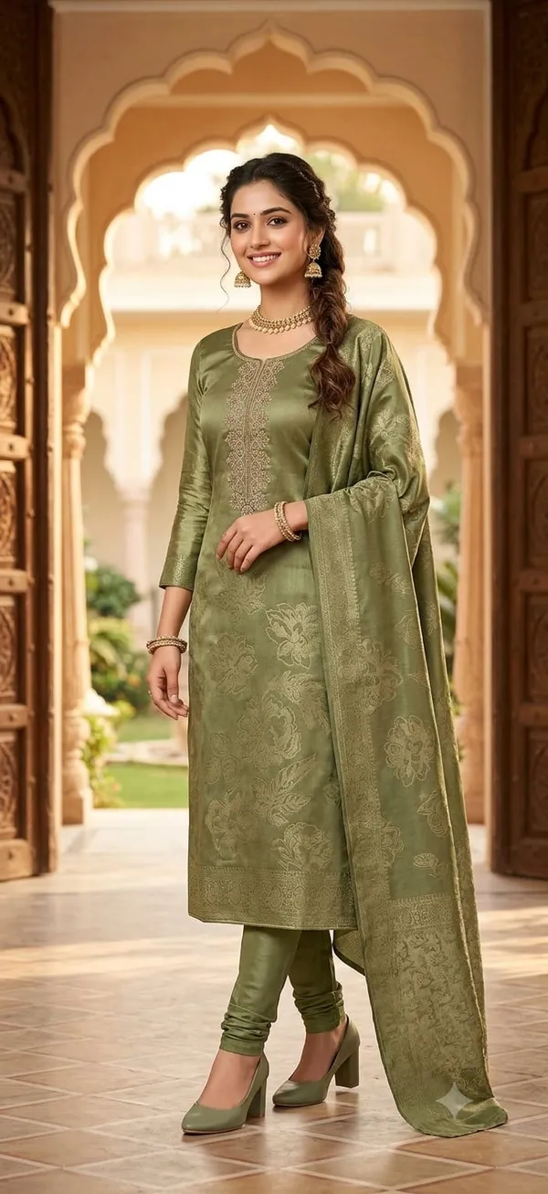 Kanjivaram_Unstitched_Suit_Set_For_Women