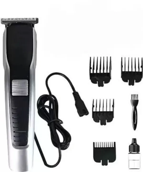 538_Trending_Professional_Rechargeable_Hair_Clipper_FNHG__Shaver_For_Men_(Black,_Silver)