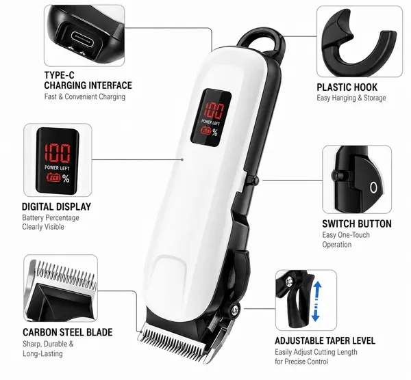 809_A_Cordless_Professional_Hair_Trimmer_Titanium_Coated_Blade_Waterproof_Trimmer