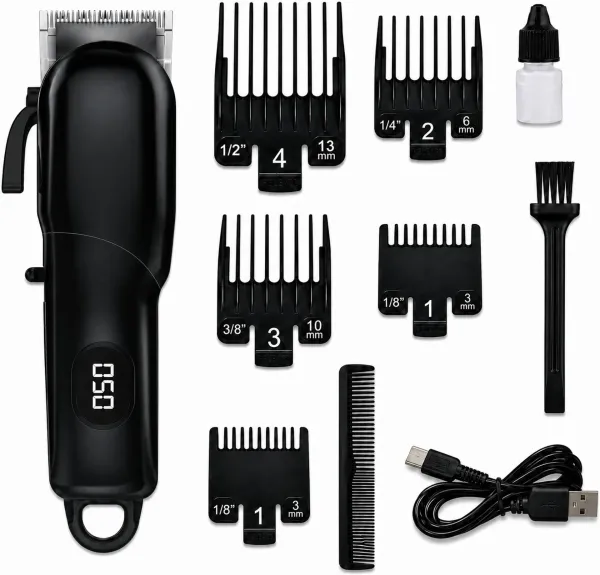 Electric_Hair_Clipper_for_Men_|_Cordless_Barber_Trimmer_with_4_Guide_Combs_Trimmer_240_min__Runtime_4_Length_Settings_(Black)