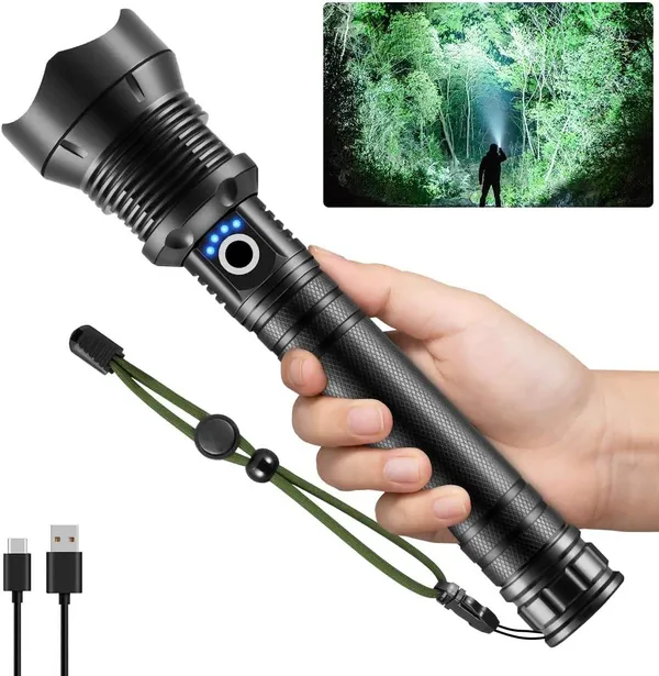 High_Lumens_Rechargeable_LED_Torch_with_Adjustable_Zoom_Focus