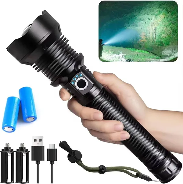 High_Lumens_Rechargeable_LED_Torch_with_Adjustable_Zoom_Focus