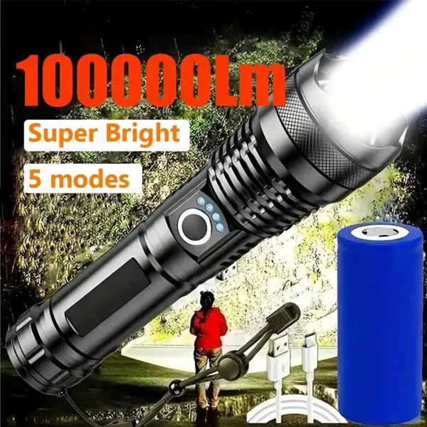 Rechargeable_Super_Bright_LED_Flashlight_Torch_with_Zoom_Focus_&_5_Lighting_Modes_|_USB_Charging_|_Long_Range_|_Metal_Body_|_Emergency,_Outdoor_&_Home_Use