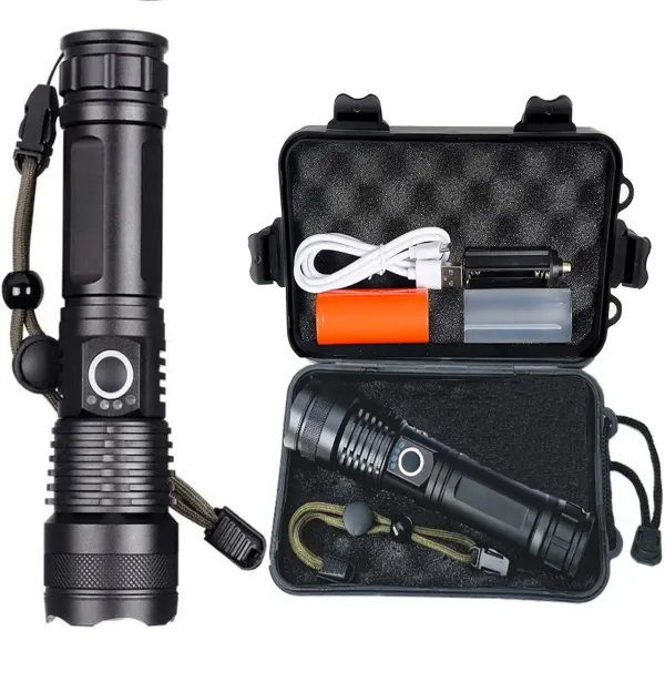 Super_Bright_Flash_Lights_Telescopic_5_Modes_Powerful_Medium_/_Low/_Backup_Torch_(Black,_16_cm,_Rechargeable)