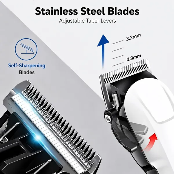809_New_Professional_Corded_Heavy_duty_hair_shaver_Trimmer_120_min__Runtime_4_Length_Settings