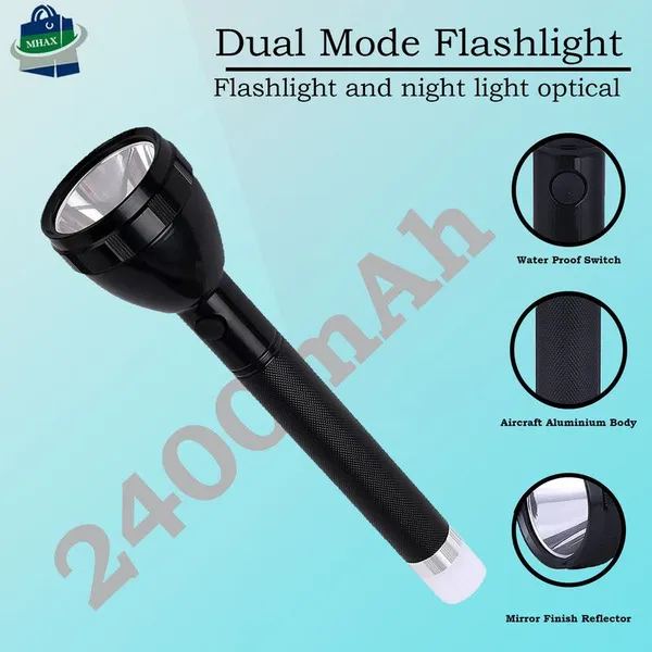 New_800_Metre_Range_Rechargeable_200_Mah_Battery_Long_Range_Waterproof_Torch