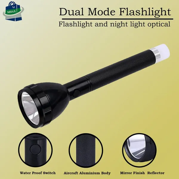 New_2_In_1_900_M_Range_Beam_4_Mode_Rechargeable_Battery_Penlight_60_W_Emergency_Torch