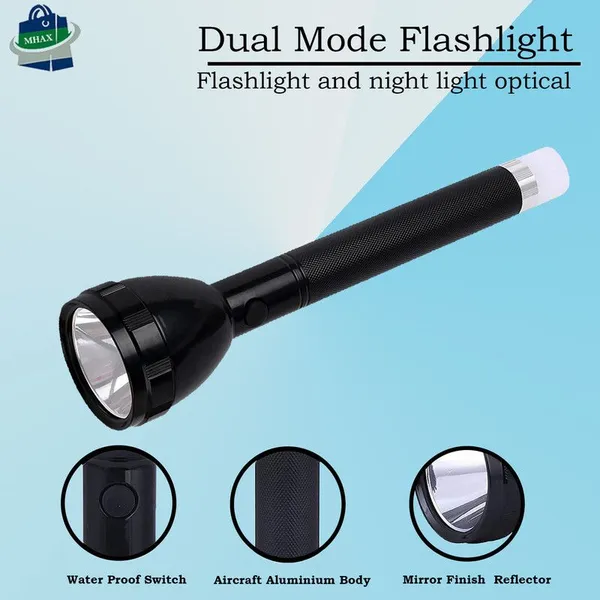 Waterproof_Super_Bright_2_Mode_Led_Torch_With_Tail_Light_Multiple_Function_Mode