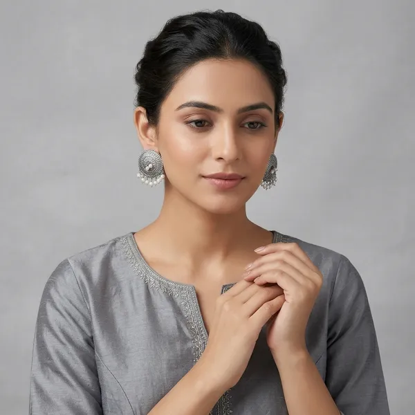 Silver_German_Silver_Circular_Stud_Pearl_Drop_Earrings_For_Women_(Anti-Tarnish)
