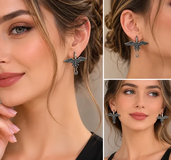 Silver_Oxidized_German_Silver_Parrot_Dangle_Earrings_For_Women_-_Pack_of_2