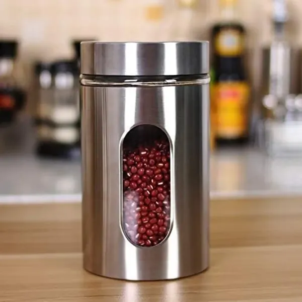 1000ML_Stainless_Steel_Canister_Glass_Jar_With_Lid,_Premium_Pantry_Organizers_Containers_&_Perfect_Kitchen_Storage_For_Canning_Cereal,_Pasta_&_Beans_Containers_Set_Of_6_