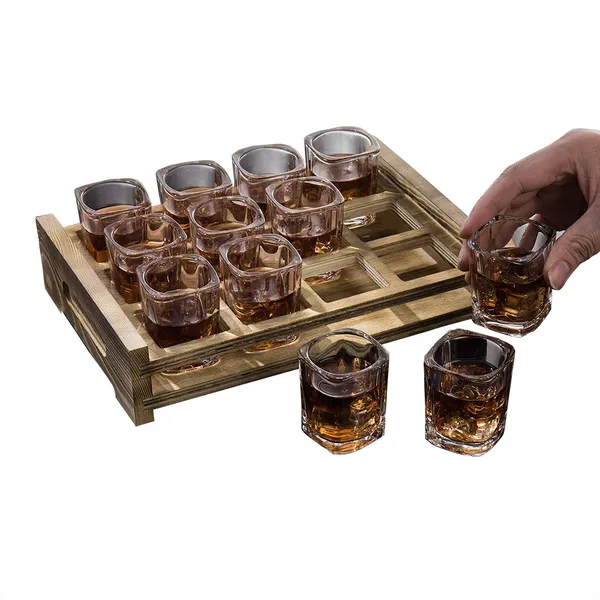 Vilon_Premium_Heavy_Base_Shot_Glass_Set_8_Crystal_Square_Shot_Glasses_For_Party_Bar_Vodka_Tequila_60_Ml_Transparent_Brown_Tray_Not_Include