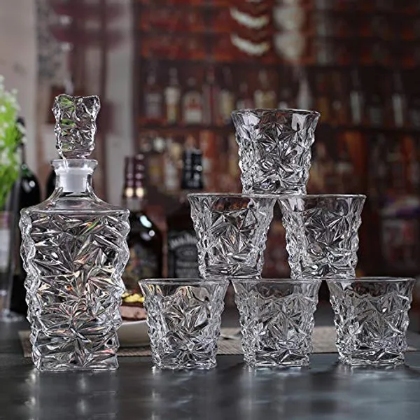 Vilon_Crystal_Clear_7_Pcs_Decanter_And_Glasses_Set_Stylish_1_Decanter_And_6_Pcs_Glass_Set_Perfect_For_Whiskey_Scotch_Wine_Vodka_Tequila_Rum