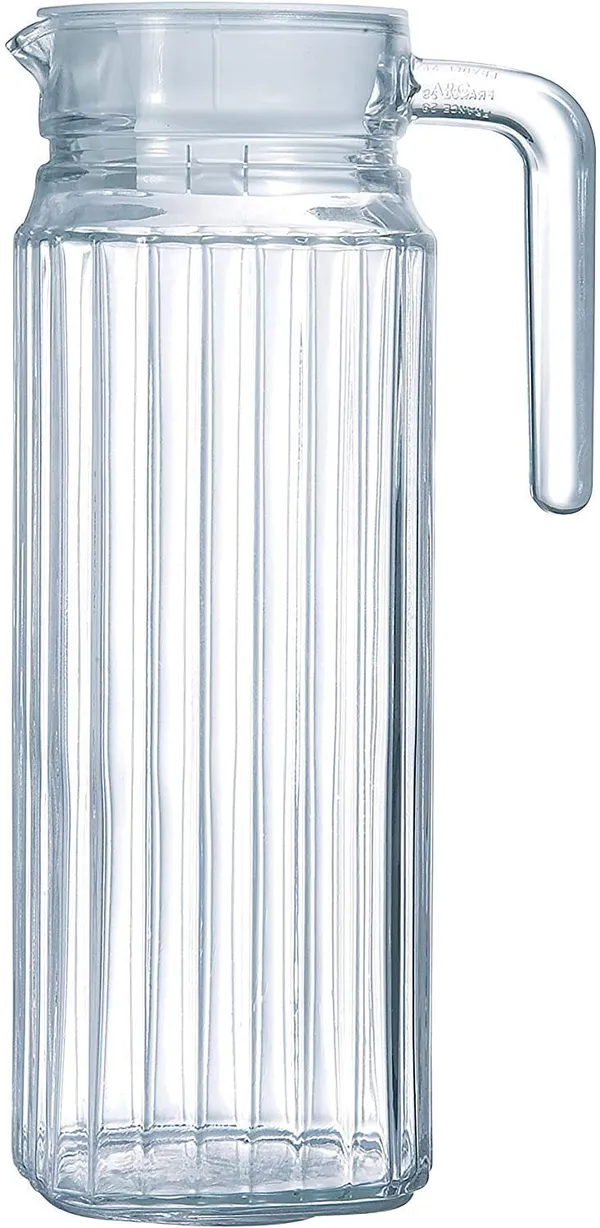 Vilon_Premium_1100ml_Glass_Water_Jug_With_Plastic_Lid_Handle_1_1l_Transparent_Beverage_Carafe_For_Home_Office_Etc_Pitcher_For_Serve_Water_Milk_Juice_Beverage_Chaas_Cocktail_Lining_Jug
