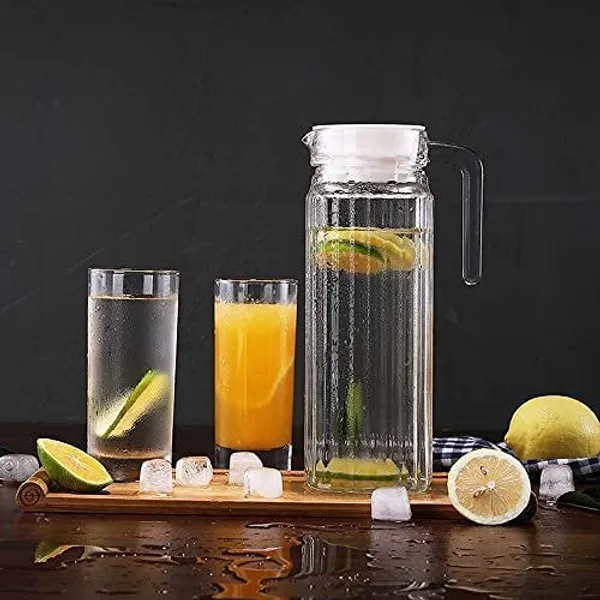 Vilon_Premium_1100ml_Glass_Water_Jug_With_Plastic_Lid_Handle_1_1l_Transparent_Beverage_Carafe_For_Home_Office_Etc_Pitcher_For_Serve_Water_Milk_Juice_Beverage_Chaas_Cocktail_Lining_Jug