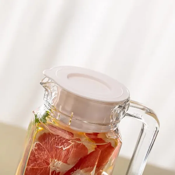 Vilon_Glass_Iced_Drink_Dispensers_With_Spout_And_Tap_Steel_Lid_Cold_Beverage_Dispenser_For_Beer_Water_Cocktails_And_More_Capacity_5_Litres_Clear_Glass_Jug