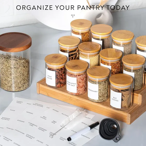 Vilon_6oz_220ml_12_Pack_Glass_Jars_Set_Cylinder_Spice_Jars_With_Bamboo_Lids_And_Labels_Food_Storage_Container_Canisters_For_Home_Kitchen_Spice_Herbs_Seasoning_Seed_Tea_Sugar_Salt