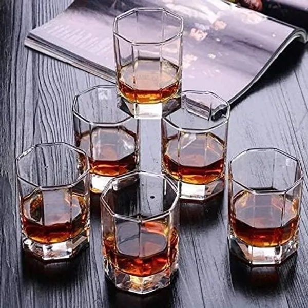 Vilon_Italian_Premium_Whiskey_Glass_Clear_Crystal_300_Ml_Set_Of_4_Hexa_Whiskey