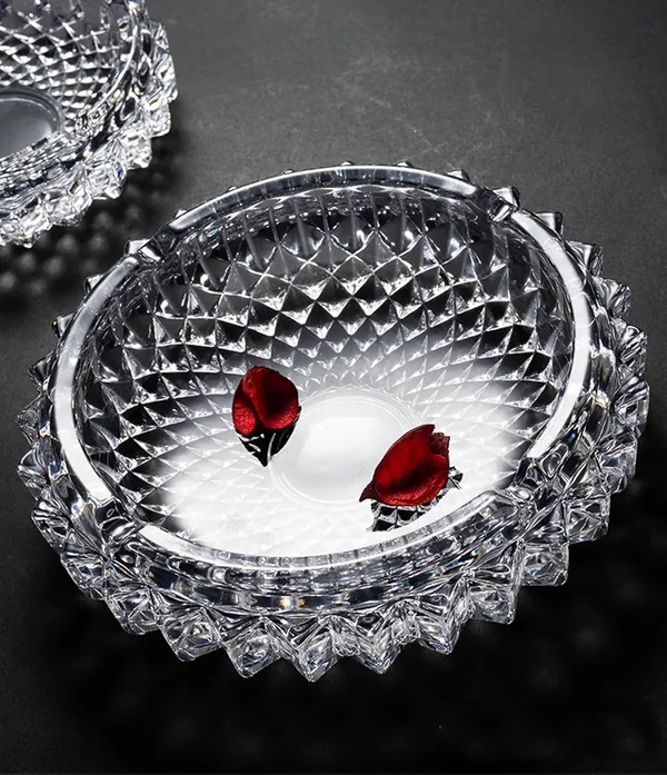 Crystal_Clear_Glass_Ashtray_Smoke_Collectible_For_Cigarettes_And_Cigars_Home_Car_Or_Office_Use_Tabletop_Ashtray_Indoor_And_Outdoor_Desktop_Smoking_Accessory_Elegant_Ashtray_-_Pack_of_2