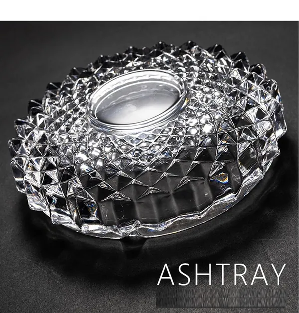 Crystal_Clear_Glass_Ashtray_Smoke_Collectible_For_Cigarettes_And_Cigars_Home_Car_Or_Office_Use_Tabletop_Ashtray_Indoor_And_Outdoor_Desktop_Smoking_Accessory_Elegant_Ashtray_-_Pack_of_2