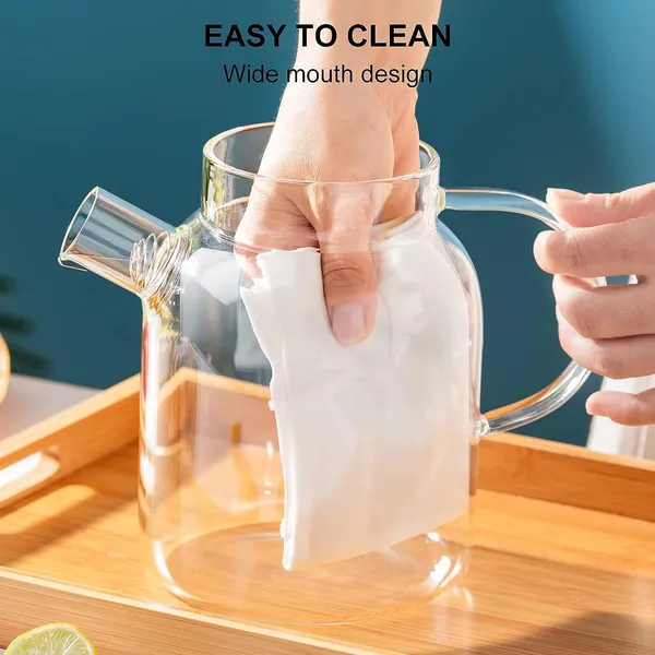 Pack_Of_2_Premium_270ml_Borosilicate_Glass_Water_Jug_With_Stainless_Steel_Lid_Handle_Transparent_Beverage_Carafe_For_Home_Office_For_Serve_Water_Juice_Jug_1_8_Lieter_Wooden_Lid