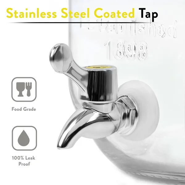 Vilon_5l_Glass_Water_Dispenser_With_Stand_Airtight_Lid_Includes_2_Mason_Jars_For_Detox_Water_Juice_Or_Beer_Perfect_For_Countertop_Tabletop_Use_Holds_5000ml_Each_Ideal_For_Infusing_Flavors