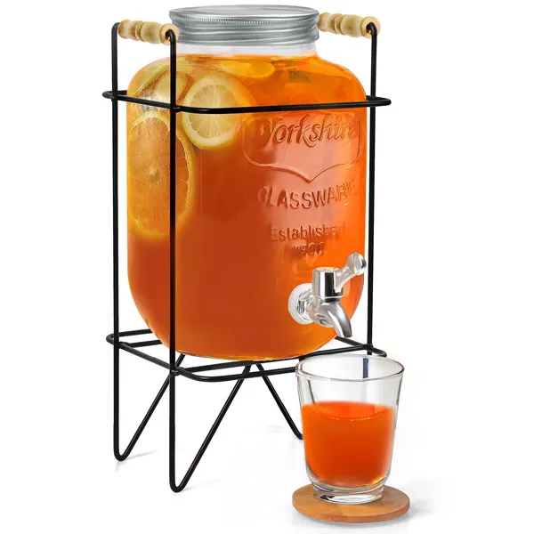 Vilon_5l_Glass_Water_Dispenser_With_Stand_Airtight_Lid_Includes_2_Mason_Jars_For_Detox_Water_Juice_Or_Beer_Perfect_For_Countertop_Tabletop_Use_Holds_5000ml_Each_Ideal_For_Infusing_Flavors
