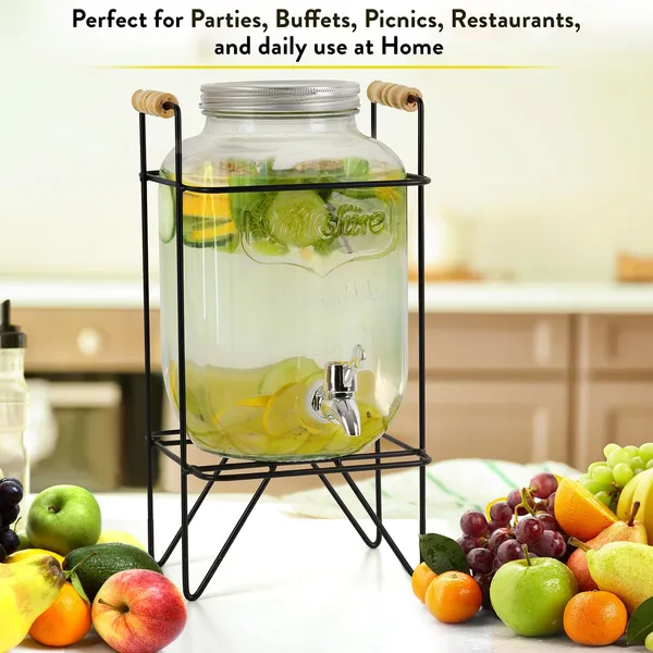 Vilon_5l_Glass_Water_Dispenser_With_Stand_Airtight_Lid_Includes_2_Mason_Jars_For_Detox_Water_Juice_Or_Beer_Perfect_For_Countertop_Tabletop_Use_Holds_5000ml_Each_Ideal_For_Infusing_Flavors