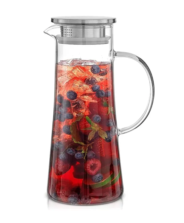 Pack_Of_2_Borosilicate_Glass_1300ml_Water_Jug_With_Handle_Juice_Beverage_Carafe_With_Stainless_Steel_Lid_Big_Glass_Iced_Tea_Pitcher_Borosilicate_1_3_Liter_Stright