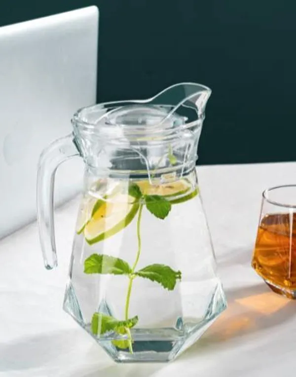 Vilon_Pack_Of_2_1300ml_Premium_Glass_Water_Jug_With_Plastic_Lid_Handle_Transparent_Beverage_Carafe_For_Home_Office_Etc_Pitcher_For_Serve_Water_Milk_Juice_Beverage_Chaas_Cocktail