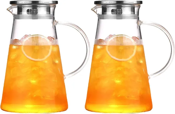 Pack_Of_2_Borosilicate_Glass_1800ml_1_8_Litre_Water_Jug_With_Handle_Juice_Beverage_Carafe_With_Stainless_Steel_Lid_Big_Glass_Iced_Tea_Pitcher