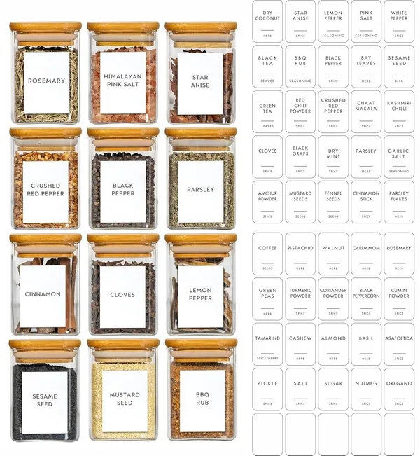 Glass_Jars_Set_Square_Spice_Jars_With_Bamboo_Lids_And_Labels_8oz_230ml_12_Piece_Small_Food_Storage_Containers_For_Home_Kitchen_Spice_Herbs_Seasoning_Seed_Tea_Sugar_Salt_Clear