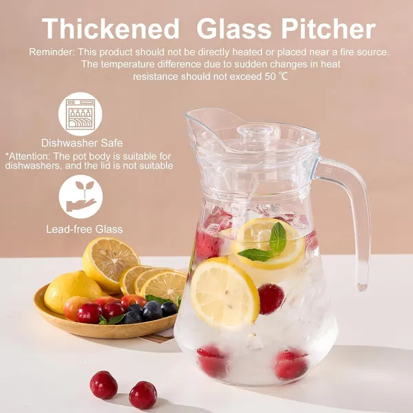 Vilon_1300ml_Glass_Water_Jug_With_Plastic_Lid_Handle_Beverage_Carafe_For_Home_Office_Etc_Pitcher_For_Serve_Water_Milk_Juice_Beverage_Chaas_Cocktail_1300ml_Duck_Jug