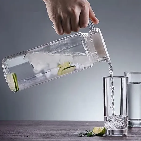 Vilon_1100ml_Glass_Water_Jug_With_Plastic_Lid_Handle_Beverage_Carafe_For_Home_Office_Etc_Pitcher_For_Serve_Water_Milk_Juice_Beverage_Chaas_Cocktail_1100ml_Hexa_Jug
