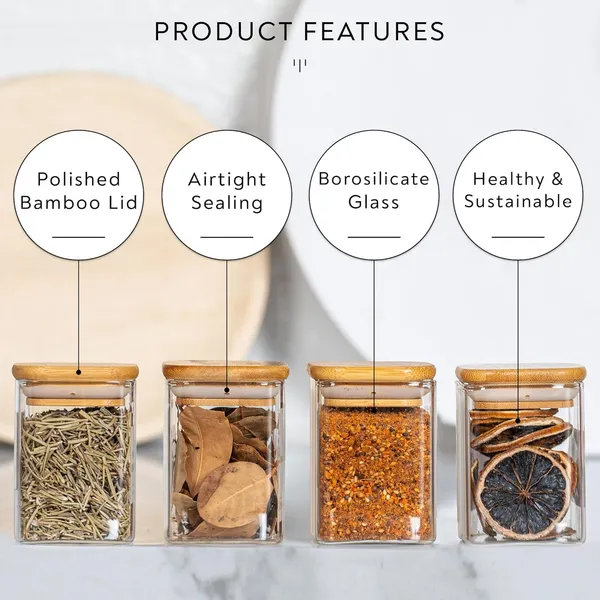 Vilon_230ml_Glass_Jars_With_Bamboo_Lids_Square_Airtight_Spice_Storage_Containers_For_Kitchen_Pantry_Herbs_Set_Of_12
