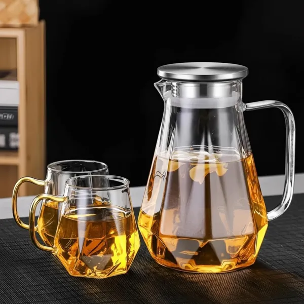1.6Liter_Premium_Glass_Water_Jug_With_Stainless_Steel_Lid_1600ml_Borosilicate_Glass_Carafe_For_Fridge_Large_Beverage_Pitcher_For_Juice_Iced_Tea_Milk_Elegant_Modern_Serving_Jug