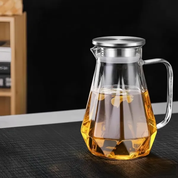 1.6Liter_Premium_Glass_Water_Jug_With_Stainless_Steel_Lid_1600ml_Borosilicate_Glass_Carafe_For_Fridge_Large_Beverage_Pitcher_For_Juice_Iced_Tea_Milk_Elegant_Modern_Serving_Jug