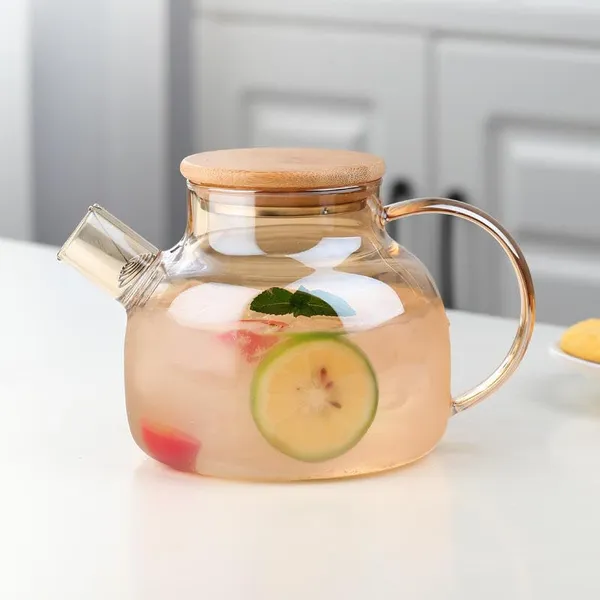 Vilon_1_Liter_Amber_Glass_Jug_With_Natural_Bamboo_Lid_1000ml_Golden_Tinted_Borosilicate_Glass_Carafe_Eco_Friendly_Water_Juice_Pitcher_Heat_Resistant_Decorative_Serving_Jug_For_Home