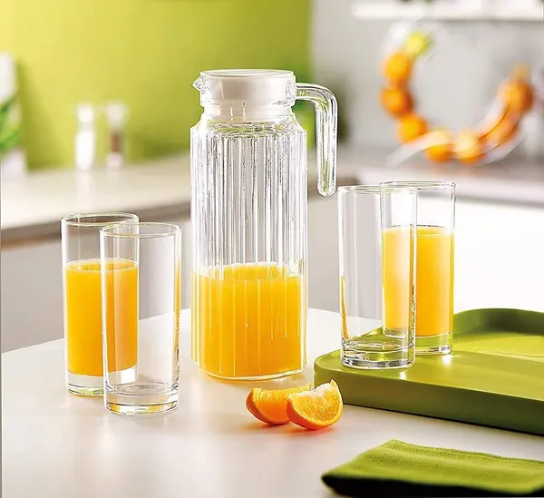 1100_Ml_Pack_Of_2_Glass_Pitcher_With_Lid_Beverage_Serveware_And_Storage_Container_For_Hot_Or_Cold_Drinks_Fridge_Jug_Juice_Container_Or_Milk_Jug
