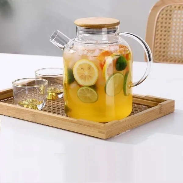 Pack_Of_2_Premium_270ml_Borosilicate_Glass_Water_Jug_With_Stainless_Steel_Lid_Handle_Transparent_Beverage_Carafe_For_Home_Office_For_Serve_Water_Juice_Jug_1_8_Lieter_Wooden_Lid
