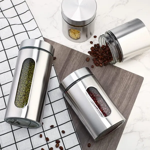 1000ML_Stainless_Steel_Canister_Glass_jar_Pack_of_2_V_Lid,_Premium_Pantry_Organizers_Containers_Perfect_Kitchen_Storage_For_Canning