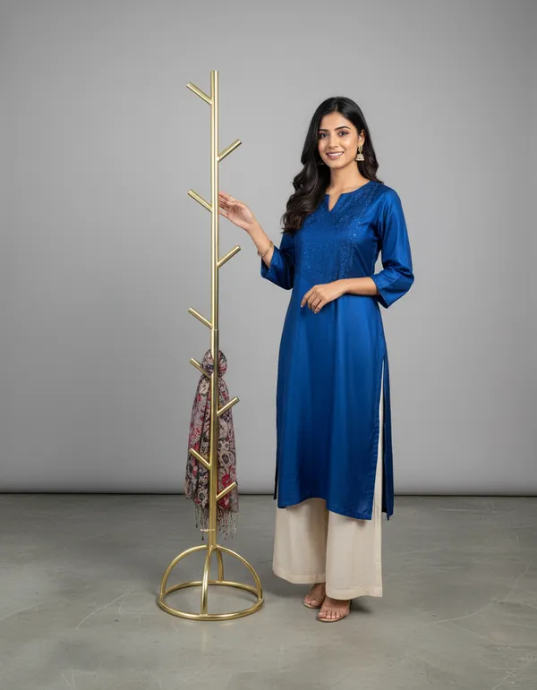 Mild_Steel_Golden_Tree-Style_Garment_Display_Stand