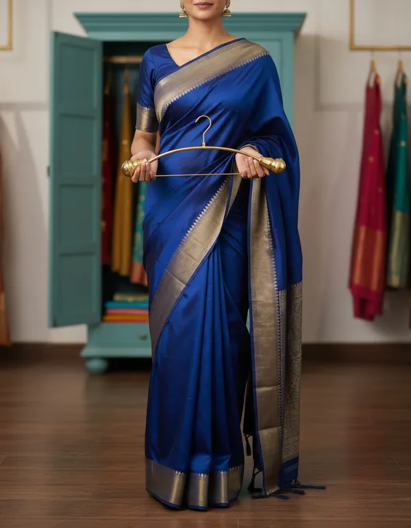 Mild_Steel_Golden_Lehenga_Hanger_For_Garment_Display