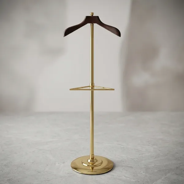 Golden_Black_Mild_Steel_Wood_Coat_Stand_For_Display