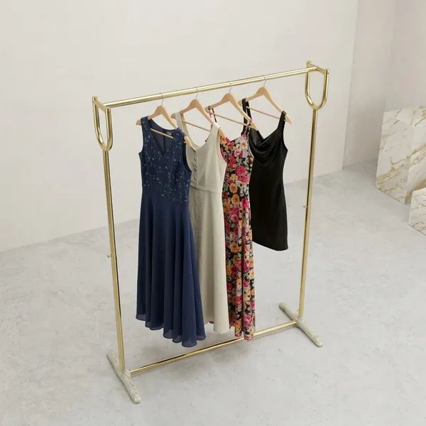 Mild_Steel_Golden_Zigzag_Garment_Display_Rack