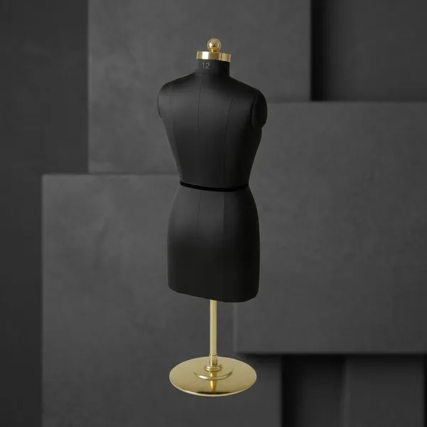 Black_Fiber_Steel_Flat_Plate_Base_Dress_Form_Mannequin