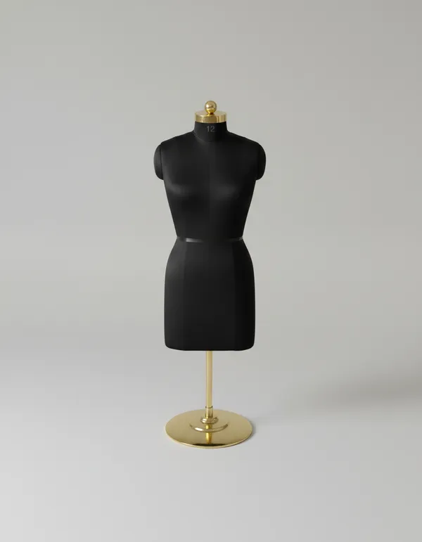 Black_Fiber_Steel_Flat_Plate_Base_Dress_Form_Mannequin