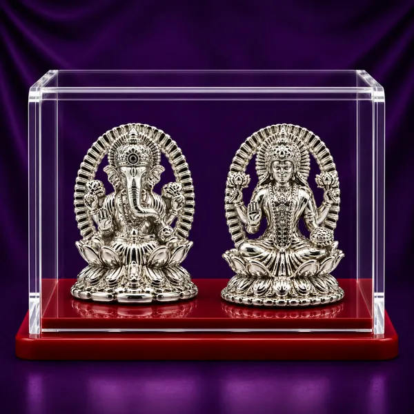Temple_Tales_Pure_925_Sterling_Silver_Vighnaharta_Ganesh_Ji_&_Vibha_Lakshmi_Ji_Idol_Set_13.5g_|_Lakshmi_Ganesh_Murti_for_Diwali_Pooja,_Dhanteras,_Wealth_&_Prosperity_|_Festive_Gift