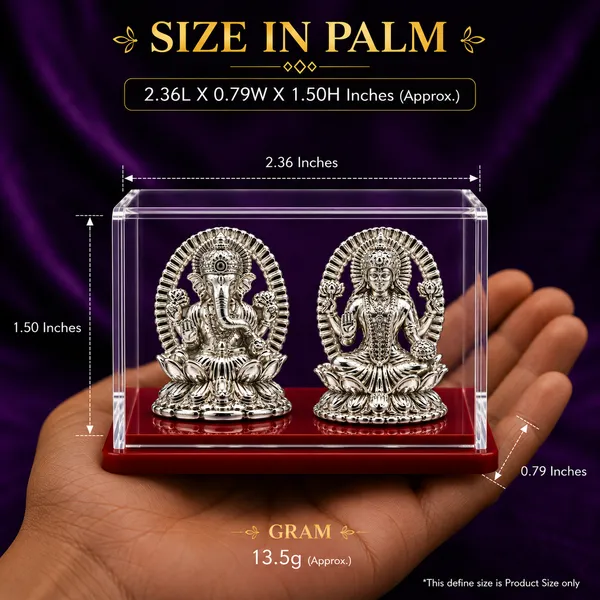 Temple_Tales_Pure_925_Sterling_Silver_Vighnaharta_Ganesh_Ji_&_Vibha_Lakshmi_Ji_Idol_Set_13.5g_|_Lakshmi_Ganesh_Murti_for_Diwali_Pooja,_Dhanteras,_Wealth_&_Prosperity_|_Festive_Gift