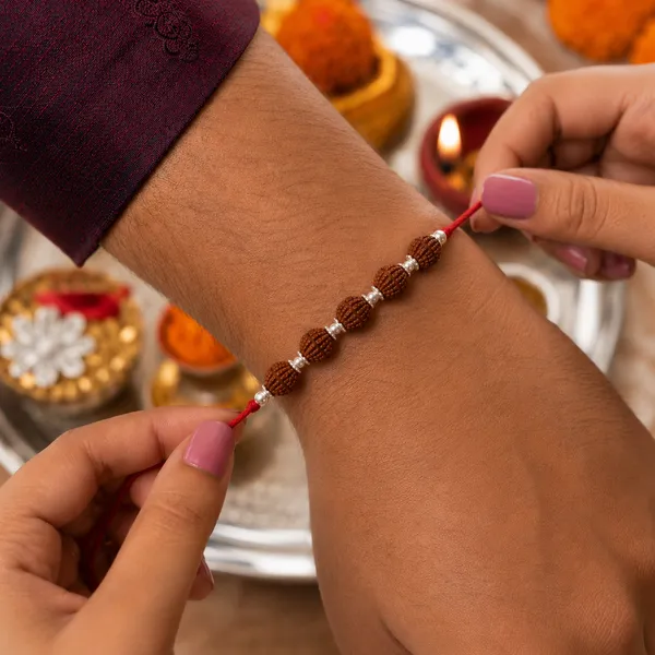 Panchmukhi_Kavach_–_5_Rudraksh_Beads_925_Sterling_Silver_Rakhi_for_Brother_|_Raksha_Bandhan_Gift_|_Temple_Tales
